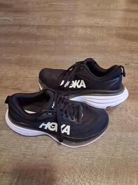 HOKA Black & White Running Shoes